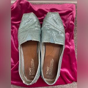 Toms Something Blue Glitter Shoes